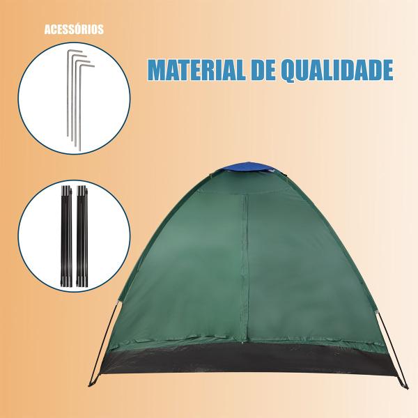 Imagem de Barraca De Camping 3 Pessoas Impermeável C/ Bolsa