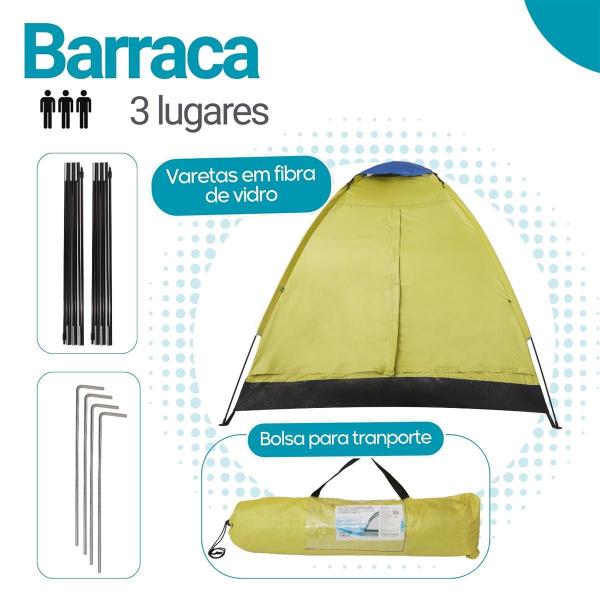 Imagem de Barraca De Camping 3 Pessoas Impermeável Com Bolsa