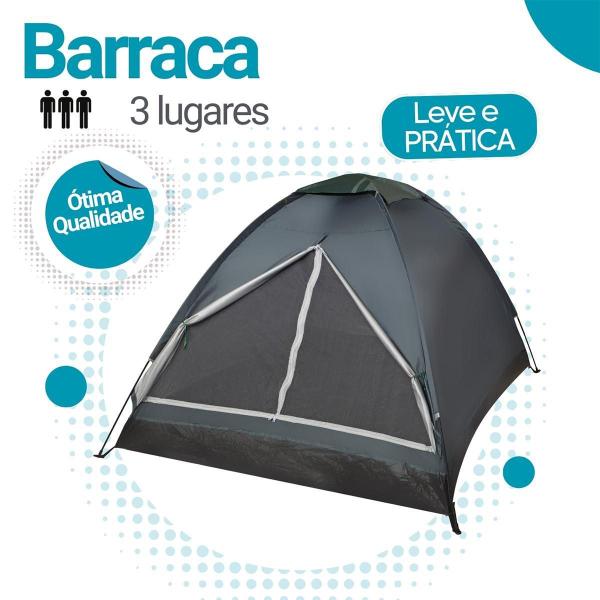 Imagem de Barraca De Camping 3 Pessoas Impermeável Com Bolsa