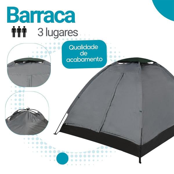 Imagem de Barraca De Camping 3 Pessoas Impermeável Com Bolsa