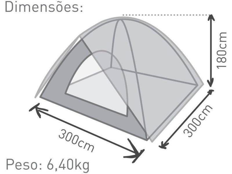 Imagem de Barraca de Camping Guepardo para 6 Pessoas Iglu - Resistente a Chuva Vênus Ultra