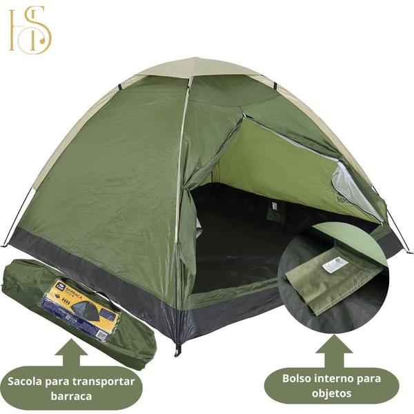 Imagem de Barraca de Camping Iglu 2 Pessoas Bel Verde Resistente