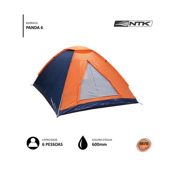 Barraca de Camping NTK Panda 6 pessoas Coluna d água de 600mm - Nautika Lazer Imagem de Barraca de Camping NTK Panda 6 pessoas Coluna d água de 600mm