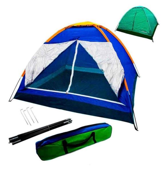 Barraca de Camping para 2 Pessoas - Azul - Genérico Imagem de Barraca de Camping para 2 Pessoas - Azul