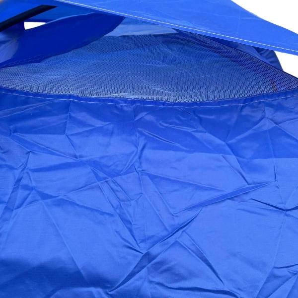 Imagem de Barraca de Camping para 4 Pessoas 2x2m na Cor Azul com Tela Mosquiteira Hastes Corda e Cobertura de Janela