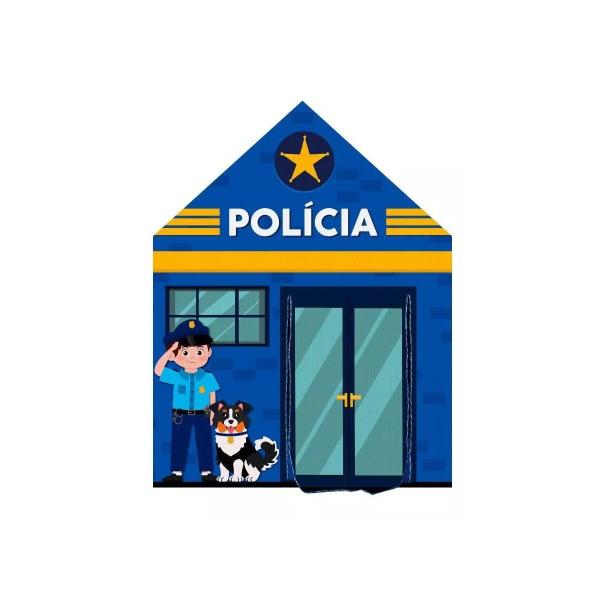 Imagem de Barraca De Policia Infantil Menino Cabana Desmontável Azul