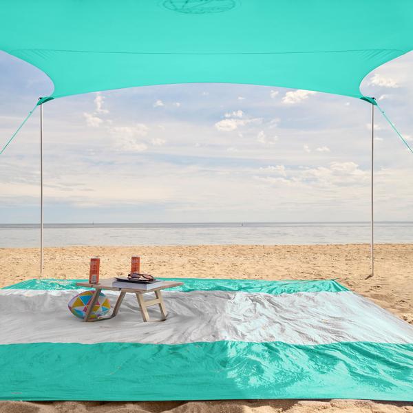 Imagem de Barraca de praia WEKAPO Sun Shelter de fácil configuração com 2 m de altura UPF 50+