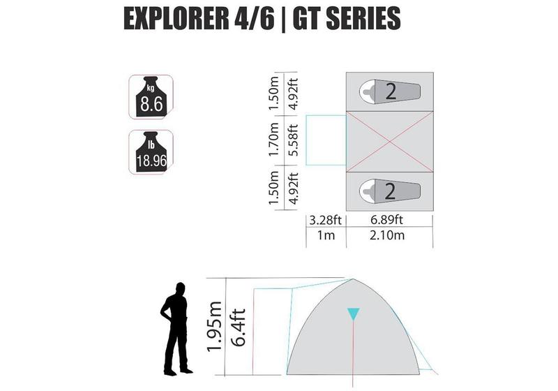 Imagem de Barraca explorer 4/6 p unica - 151900-un