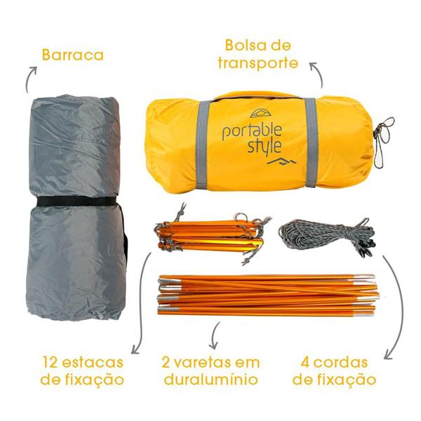 Imagem de Barraca Impermeável 2 Pessoas Iglu Ripstop 210T polyester PU 3000mm Ultralight Portable Style Condor