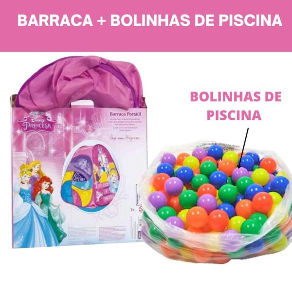 Imagem de Barraca Infantil Bolinhas Tenda Princesas Casinha Menina Kit