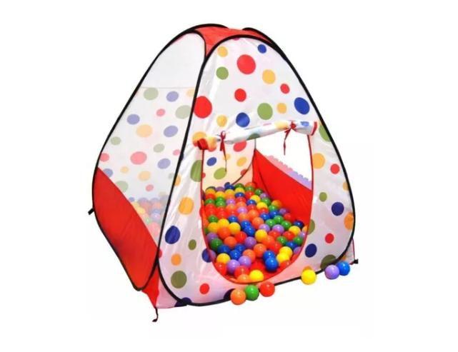 Imagem de Barraca Infantil Colorida Casinha Cabana de Criança Brinquedo de Quarto Barraca Bolinha