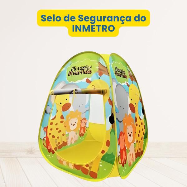 Imagem de Barraca Infantil Dobrável + 50 Bolinhas  Brinquedo Portátil Educativo para Crianças de 3 a 8 anos - Diversão Garantida!