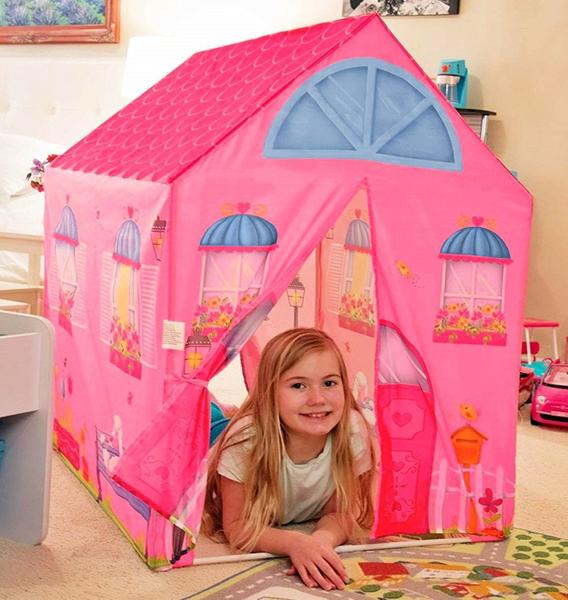 Imagem de Barraca Infantil Dobravel Minha Casinha Rosa Menina Toca - Dm Toys