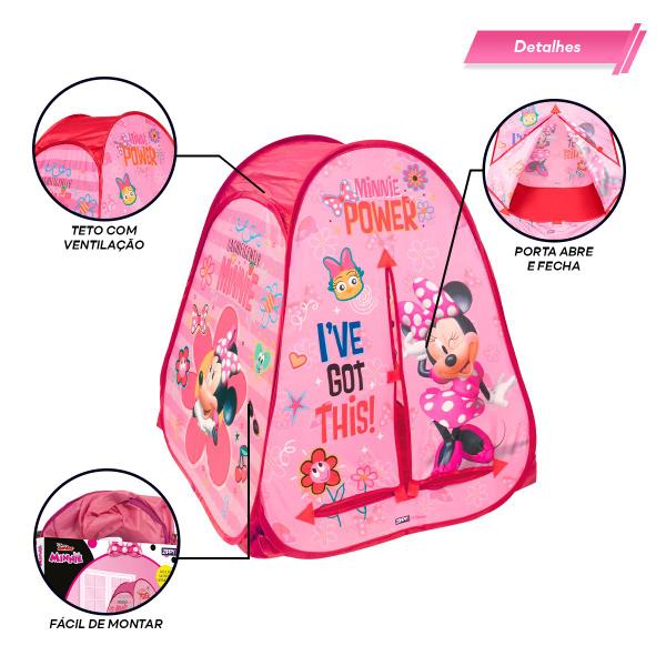 Imagem de Barraca Infantil Feminina Minnie Mouse Dobrável Portátil