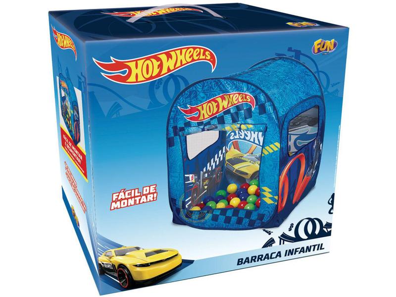 Barraca Infantil Hot Wheels com 50 Bolinhas - Fun Imagem de Barraca Infantil Hot Wheels com 50 Bolinhas - Fun