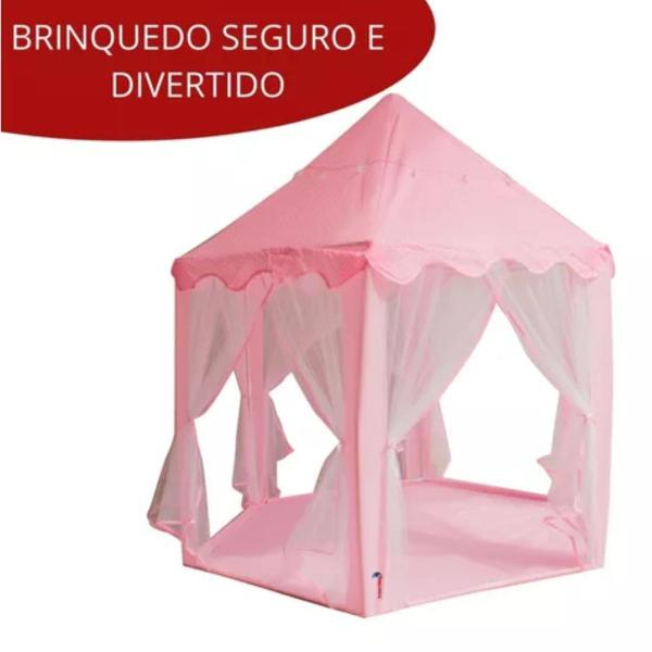 Imagem de Barraca Infantil Luxo Princesa Rosa Com Luzes De Led Rosa