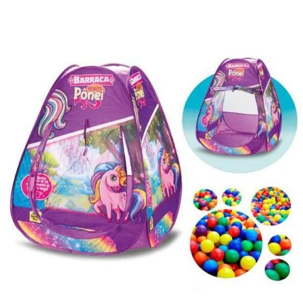 Imagem de Barraca Infantil Pônei com 100 bolinhas Samba Toys