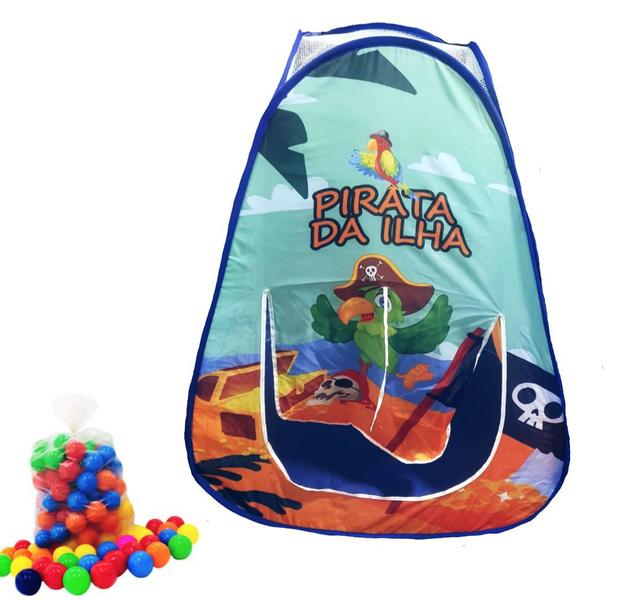 Imagem de Barraca Infantil Pop Up Pirata da Ilha com 50 bolinhas coloridas