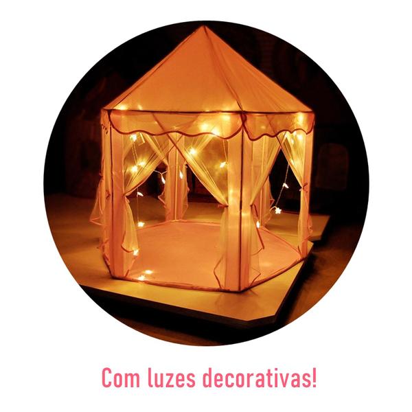 Imagem de Barraca Infantil Tenda Cabana Castelo Princesas C/ Luzes Led