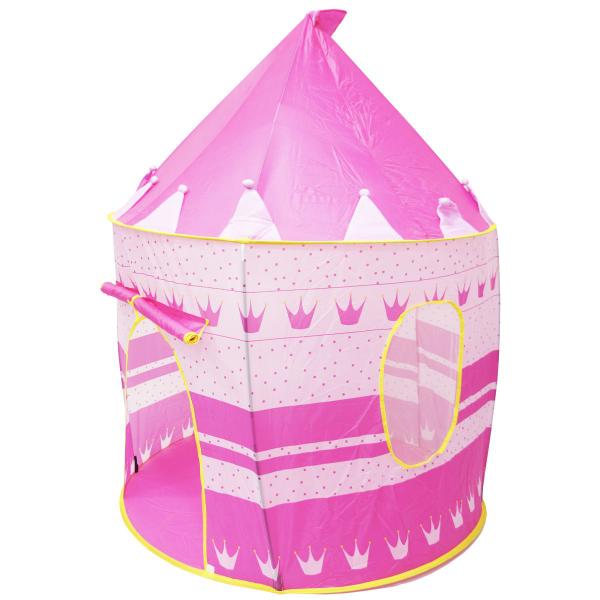 Imagem de Barraca Infantil Toca Dobrável Castelo Menina Cabana Tenda Divertida Rosa Brinqway BW-068RS