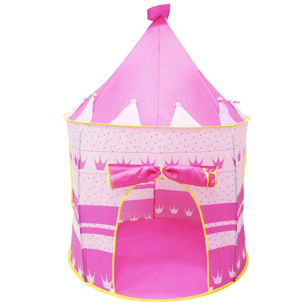 Imagem de Barraca Infantil Toca Dobrável Castelo Menina Cabana Tenda Divertida Rosa Brinqway BW-068RS