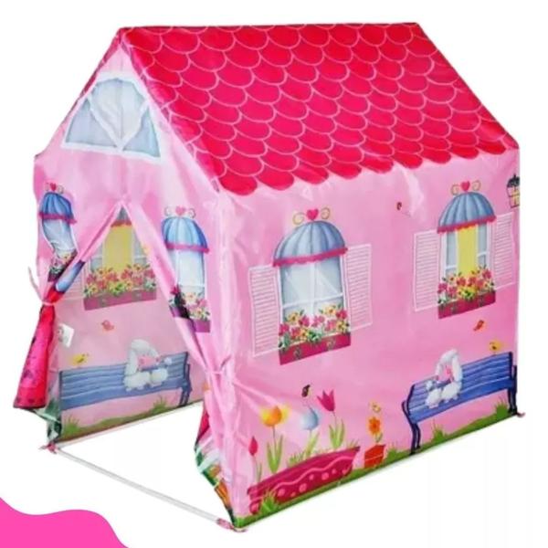 Imagem de Barraca Minha Casinha Tenda Cabana Infantil Menina Rosa Toca Dm Toys DMT5652