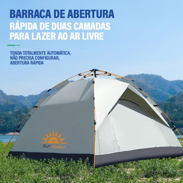 Imagem de Barraca para Camping Impermeável Abertura Rápida Expansão Automática até 4 Pessoas