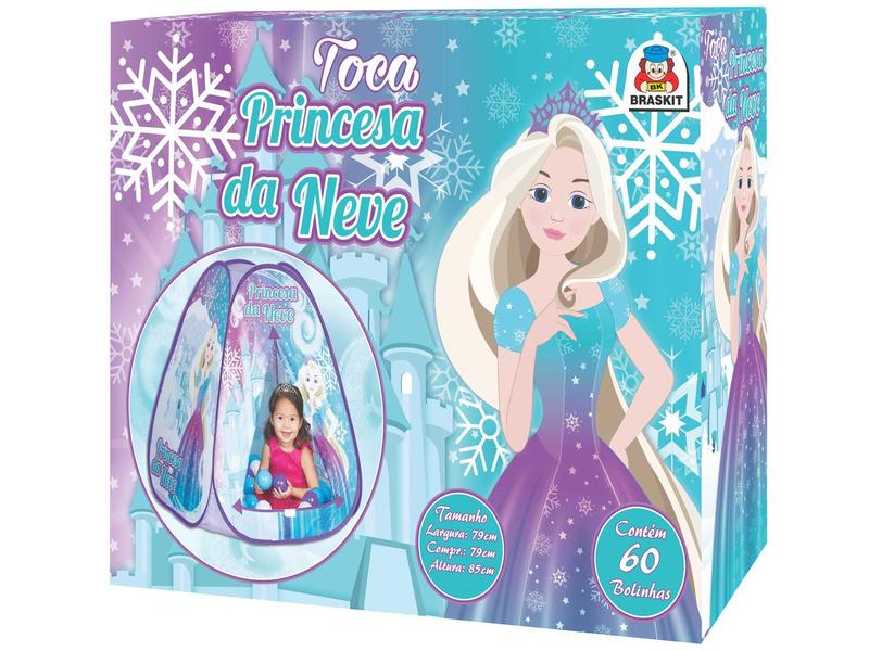 Imagem de Barraca Princesa Da Neve Castelo Toca c/ 60 Bolinhas Braskit