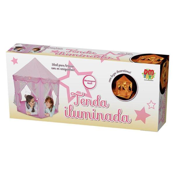 Imagem de Barraca Tenda Cabana Com Luzes Iluminada Infantil Feminina - Dm Toys