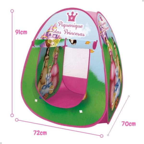 Imagem de Barraca Tenda Cabana Piquenique Princesas Rosa Acampamento