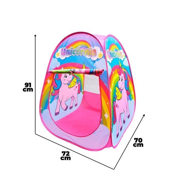 Imagem de Barraca Tenda Infantil Iglu Toca Cabana Unicórnio Meninas - Dm Toys