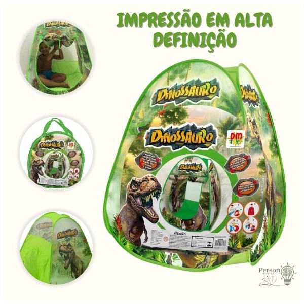 Imagem de Barraca Toca Infantil Dobrável Tenda Cabana Dinossauro