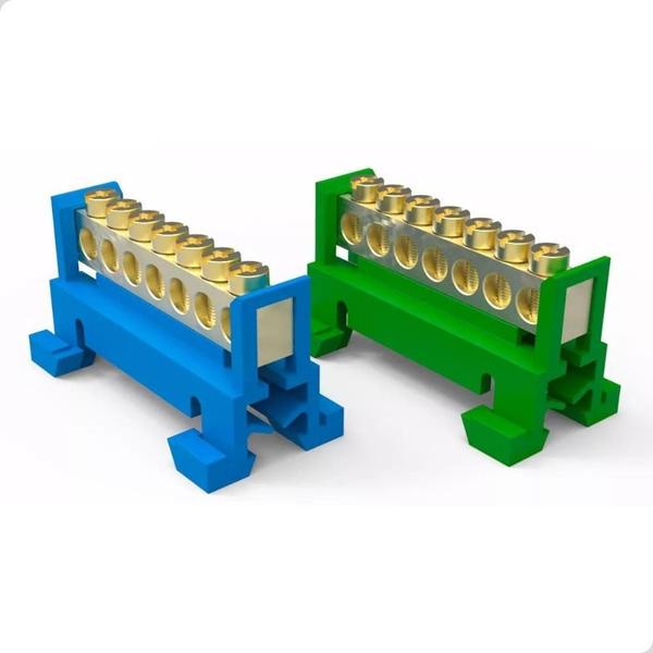 Imagem de Barramento Borneira Para Fio Terra Ou Neutro 7 Polos 16mm²