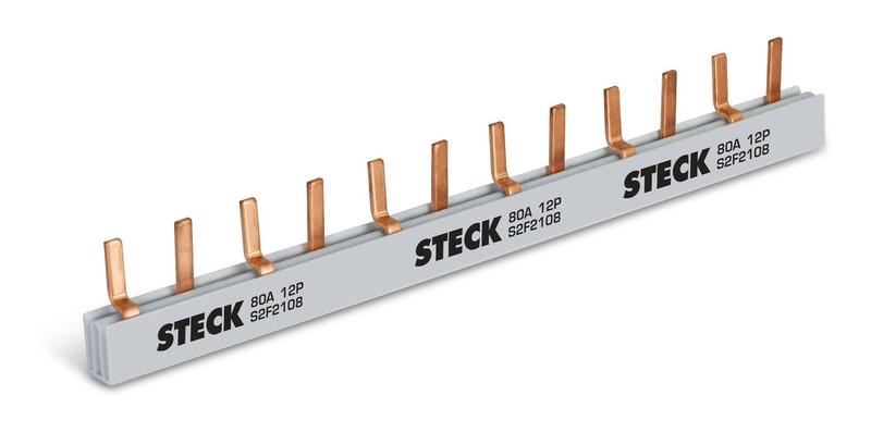 Imagem de Barramento Pente Bifásico 12 Polos 80a - S2f210b Steck