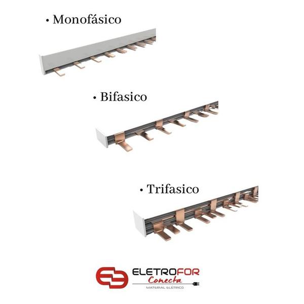 Imagem de Barramento Tipo Pente Monofásico / Bifásico / Trifásico - Enerbras