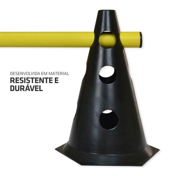 Barreira de Salto com Cone 24cm Muvin Ajustável Desmontável Treinamento Funcional Agilidade Imagem de Barreira de Salto com Cone 24cm Muvin Ajustável Desmontável Treinamento Funcional Agilidade