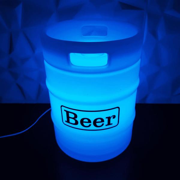 Imagem de Barril Banco Luminária Beer RGBW Para Sentar e Iluminar Com Controle Remoto 10010783