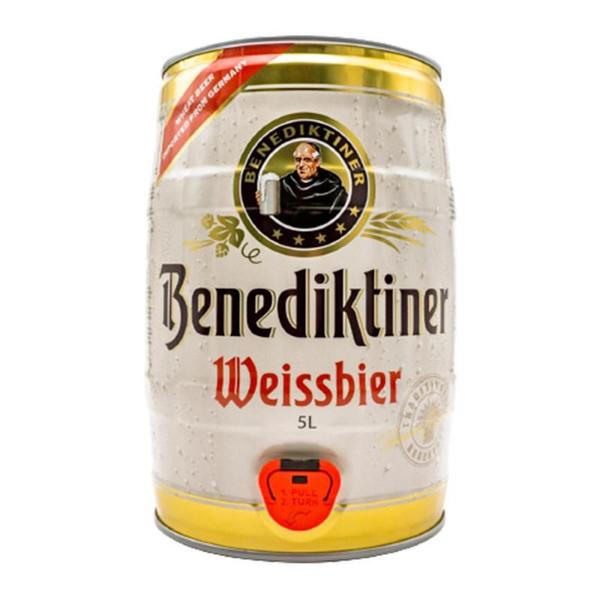 Imagem de Barril Barrilete Cerveja Benediktiner Weissbier Latão 5l