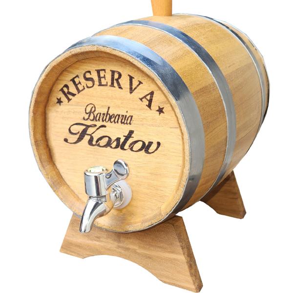 Imagem de Barril De Madeira Premium Para Cachaça 5 L Personalizado Com Nome