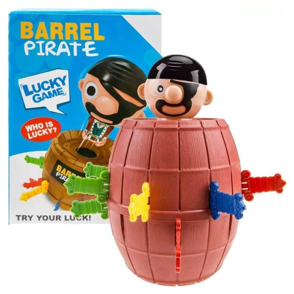 Imagem de Barril Pula Pirata Jogo De Mesa Brinquedo Infantil Divertido