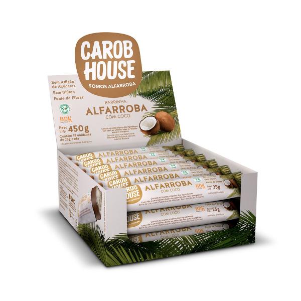 Imagem de Barrinha de Alfarroba com Coco Display com 18 unidades de 25g - Carob House