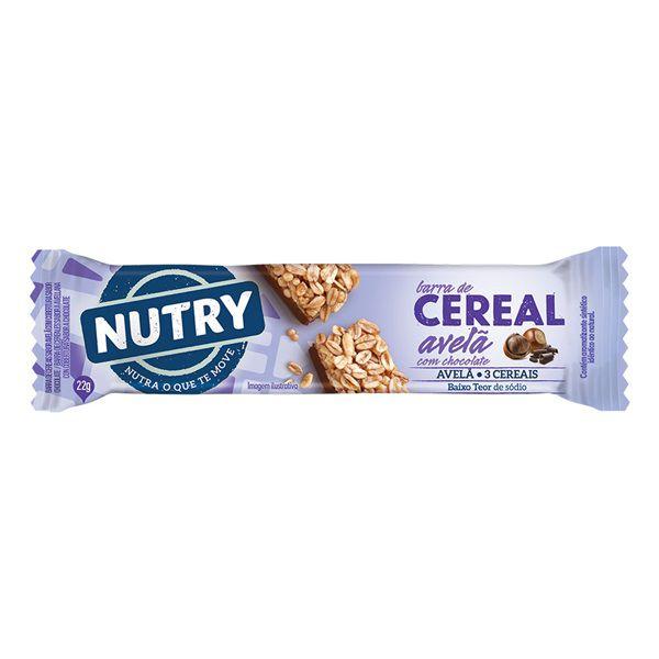 Barrinha de Cereal Nutry Avelã com Chocolate 22g - Display 24 un Imagem de Barrinha de Cereal Nutry Avelã com Chocolate 22g - Display 24 un