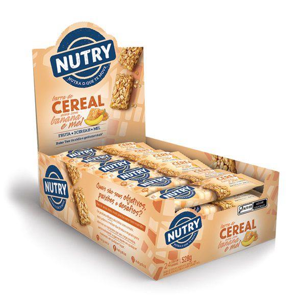 Barrinha de Cereal Nutry Banana, Aveia e Mel 22g - Display 24 un Imagem de Barrinha de Cereal Nutry Banana, Aveia e Mel 22g - Display 24 un