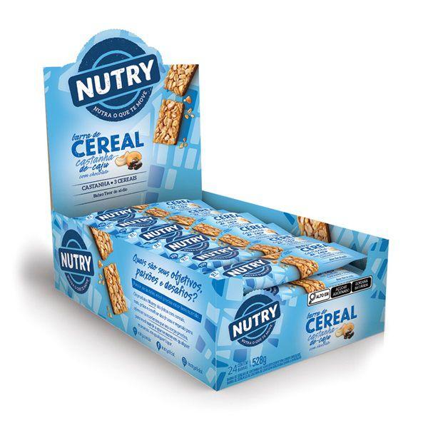 Barrinha de Cereal Nutry Caju com Chocolate 22g - Display 24 un Imagem de Barrinha de Cereal Nutry Caju com Chocolate 22g - Display 24 un