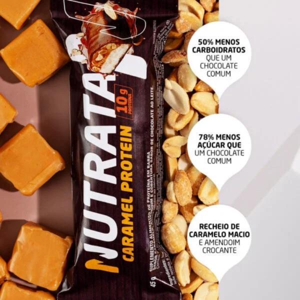 Imagem de Barrinha Proteina Nutrata Caramel Protein Deliciosa CX 12 x 45g