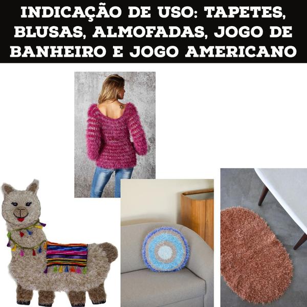 Barroco Decore Luxo Peludo Espessura N 6 Círculo 180 metros e 280 gramas Barbante para Crochê e Tricô Imagem de Barroco Decore Luxo Peludo Espessura N 6 Círculo 180 metros e 280 gramas Barbante para Crochê e Tricô