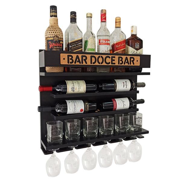 Imagem de Barzinho Adega Parede - Bar Doce Bar - 60 x 51 Preto