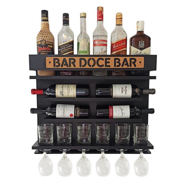 Imagem de Barzinho Adega Parede - Bar Doce Bar - 60 X 51 Preto