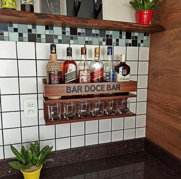 Imagem de Barzinho De Parede - Bar Doce Bar - 60X26 Nova Imbuia