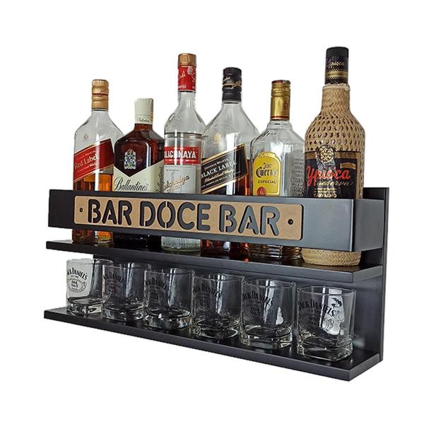 Imagem de Barzinho De Parede Tema Bar Doce Bar Medidas 60X26 Cor Preto